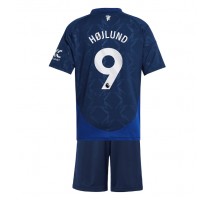 Manchester United Rasmus Hojlund #9 Koszulka Wyjazdowa dzieci 2024-25 Krótki Rękaw (+ krótkie spodenki)